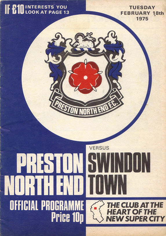 <b>Tuesday, February 18, 1975</b><br />vs. Preston North End (Away)